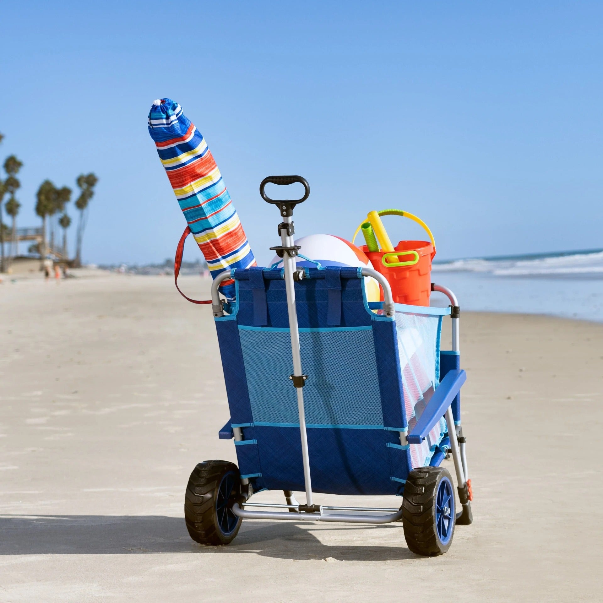 Beach day lounger cart sale