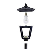 Matte Black Stainless Steel Solar Square Pathway Light with Bulb