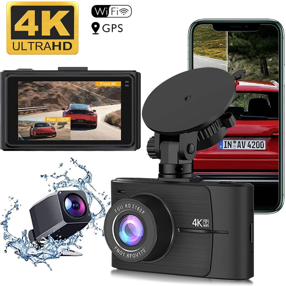 Dash Cam WiFi FHD 1080p Car Camera, Front Dash Camera for Cars, Mini Dashcams for Cars with Night Vision, 24 Hours Parking Mode, WDR, Loop Recording