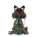 11.42" H Metal Rustic Brown Solar Cat by Better Homes & Gardens