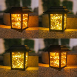 Solar Hanging LED Firefly Lantern, Garden Pathway Light Decor Lamp