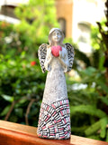 Bo-Toys Solar Fairy Angel with Solar Glowing Heart LED Garden Light Decor Color Change, 3.60 x 4.40 x 12.10