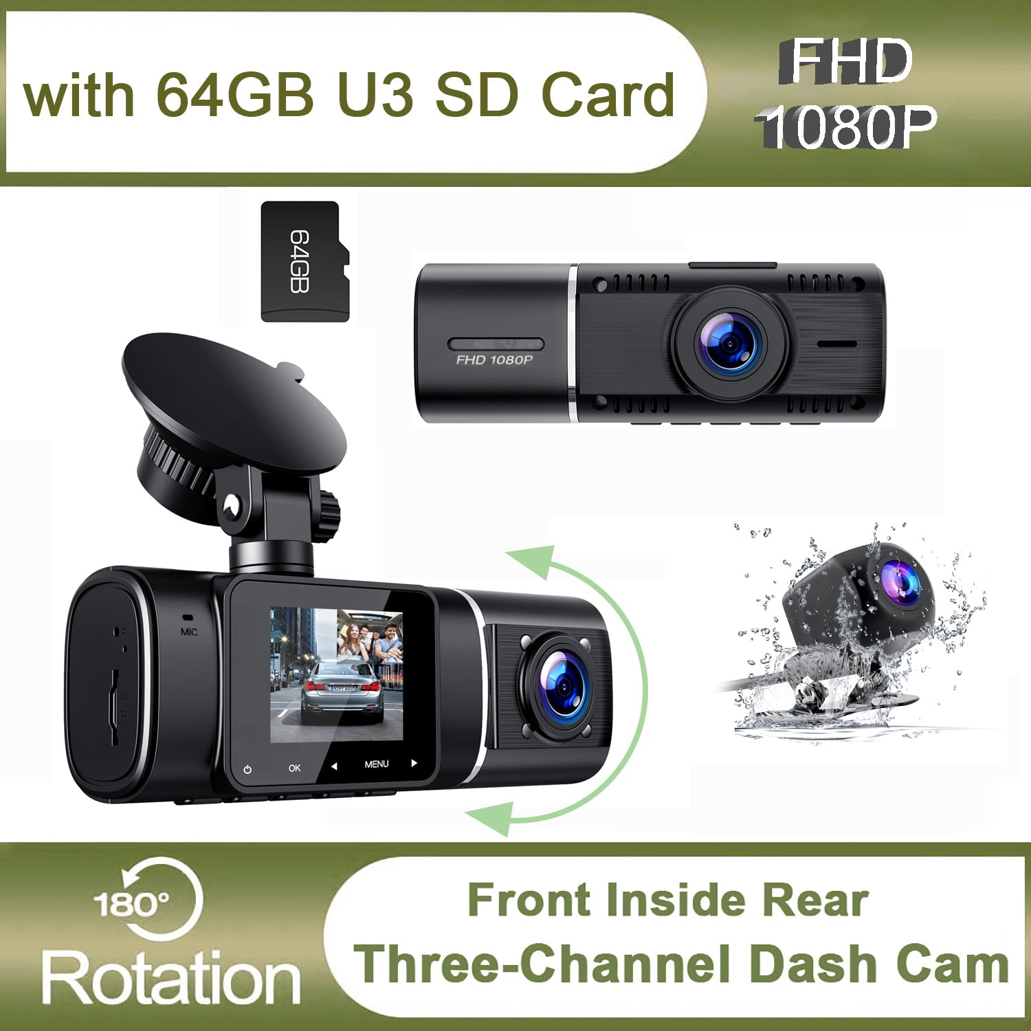Dash Cam WiFi FHD 1080P Car Camera, Front Dash Camera for Cars, Mini –  Homesmartcamera