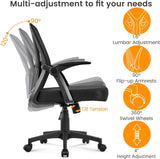 Topeakmart Swivel Desk Ergonomic Mesh Adjustable Lumbar Support Office Chair