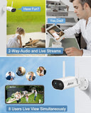Anran 2K Solar Security Camera, Wireless Outdoor Compatible Camera with Alexa