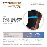 Copper Fit Elite Knee Compression Sleeve Knee Brace, 2-Pack