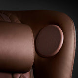 Nouhaus Classic Massage Chair with Ottoman Caramel Leather Lounge Chair