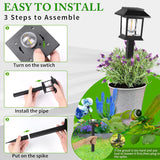 Solar Square Pathway Light with Bulb