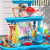 3-Tier Sand and Water Play Table Toys for Toddlers Kids, 32.5"x25"x16.5"