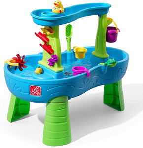 Step2 Double Showers Water Table, Rain Showers Splash Pond Water Table with 13-Pc Accessory Set