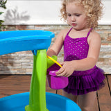 Step2 Double Showers Water Table, Rain Showers Splash Pond Water Table with 13-Pc Accessory Set