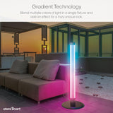 Atomi Smart WiFi LED Outdoor Floor Lamp, 1665 Lumens 37W Shatterproof Light