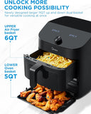 Midea 11 Qt Dual Sync Air Fryer Oven, Two Zone Oven