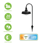 Better Homes & Gardens Solar Powered Metal Pathway Downlight, 20 Lumens