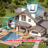 ANRAN Outdoor Smart Security Camera with 4dBi Dual Antennas, 1080P WiFi Home Surveillance Camera
