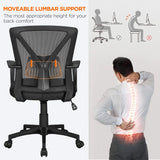 Topeakmart Swivel Desk Ergonomic Mesh Adjustable Lumbar Support Office Chair