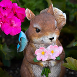 VP Home Charming Squirrel Statue with Solar LED Light