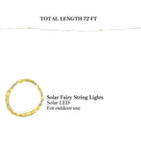 Mainstays 200-Count Solar Warm White Fairy LED Wire String Lights, 72ft String