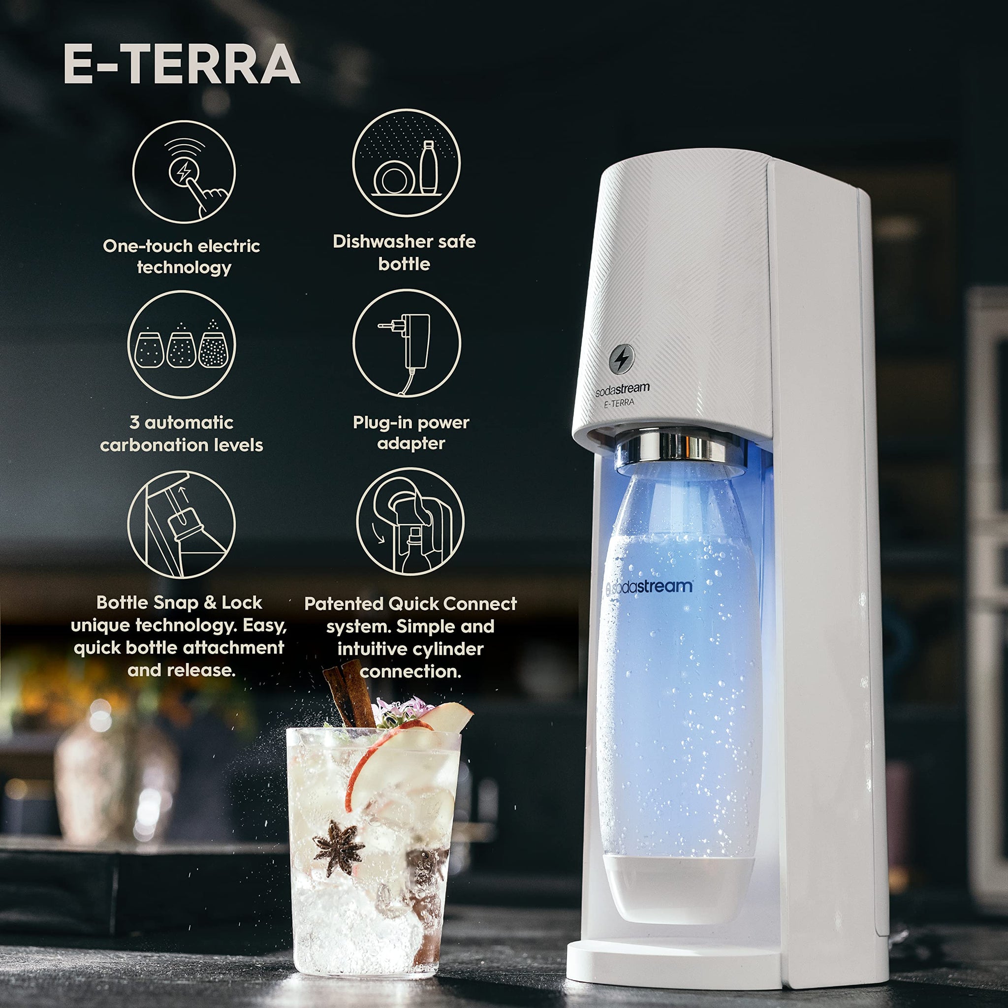SodaStream Terra Sparkling Water Maker Bundle (Black), with CO2, DWS  Bottles, and Bubly Drops Flavors