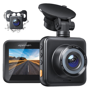 Apeman Dual Dash Cam, 1080P Front and Rear Car Camera with Night Vision