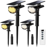 Litom 30 LED Solar Landscape Spotlight, 4-Pack Cold & Warm White Color