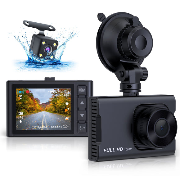 NEXPOW Front and Rear 1080P Full HD Dash Cam with Night Vision Car Camera