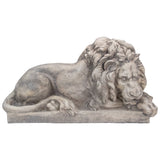 Northlight 22.5" Lying Lion Statue, Gray Outdoor Garden Lion Sculpture