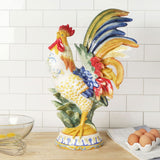 Fitz and Floyd 20.5" Ricamo Rooster Ceramic Figurine