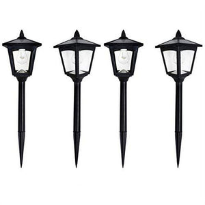 Matte Black Stainless Steel Solar Square Pathway Light with Bulb