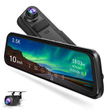 Toguard Mirror Dash Cam, Front and Rear Dual Dash Camera w/10" Full Touch Screen