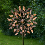 83" H Leaf Wind Spinner, Three-Prong Stake Anchors Stylecraft Wind Spinner