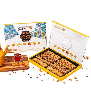Mediterranean All Natural Handmade Baklava Bundle with Honey, 2-pack 1.98 lbs each