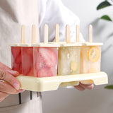 9 Piece Popsicle Molds Ice Pop Mold Reusable Ice Cream Maker, DIY Popsicle for Home