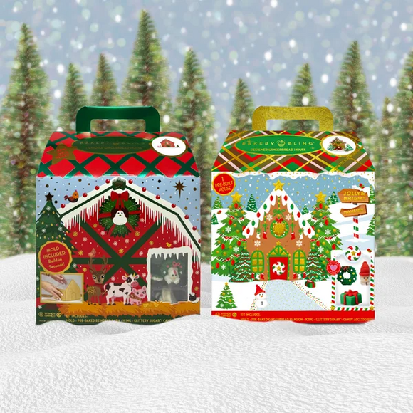 Bakery Bling Designer Gingerbread House Kits, 2-Pack