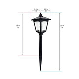 Matte Black Stainless Steel Solar Square Pathway Light with Bulb