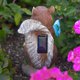 VP Home Charming Squirrel Statue with Solar LED Light