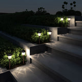 Pure Garden Solar Stainless Steel Outdoor Path Lights, 8pc