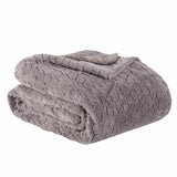Berkshire Jacquard Faux Fur Blanket, 96” x 90” Faux Fur Blanket