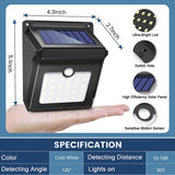 Solar Sensor Wall Light, 4 Packs Motion Sensor Security Lights