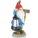 Vp Home Welcome Gnome With Lantern Solar Powered Led Light