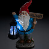 Vp Home Welcome Gnome With Lantern Solar Powered Led Light