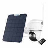 Reolink Argus PT Ultra 4K Solar Spotlight Security Cameras Kit with SD Card