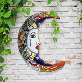 Stylecraft Talavera Style La Luna Ceramic Wall Art, Talavera Pottery Moon