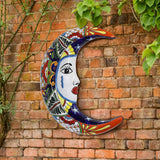 Stylecraft Talavera Style La Luna Ceramic Wall Art, Talavera Pottery Moon