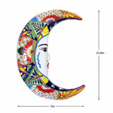 Stylecraft Talavera Style La Luna Ceramic Wall Art, Talavera Pottery Moon