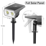 Litom 48LED Solar Landscape Spotlights, 2Pack 3 Lighting Modes & Light Sensor