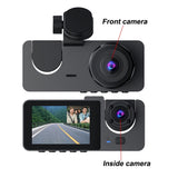1080P 3 Channel Front & Rear Inside Dash Camera, 24 Hours Parking Monitor
