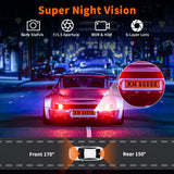 NEXPOW 4K Dash Cam, Front and Rear Car Camera with Built-in GPS