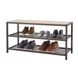 TRINITY 3-Tier Shoe Bench, 36"W x 13.2"D x 18"H