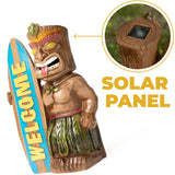 Vp Home Tiki Welcome Surfboard Solar Powered Led Light, Maya Totem Garden Lamp Skateboard